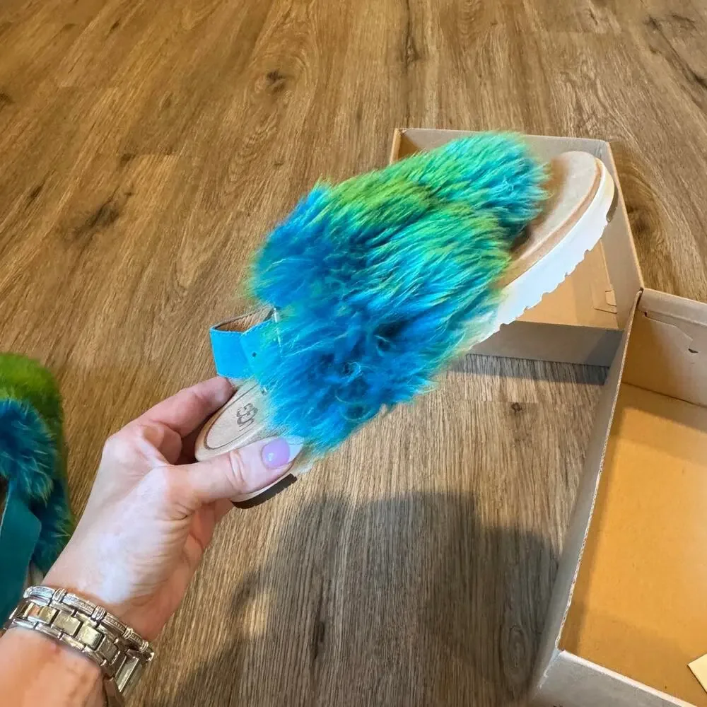 Tie Dye Ugg Sandals SZ 9 W/ BOX